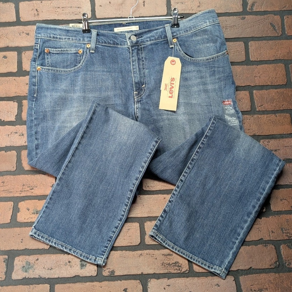 NWT Levi's 414 Relaxed Fit Straight Leg Mid Rise Jeans Women's Size 33x30 - Picture 3 of 16